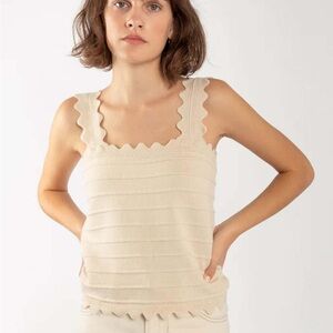 Micaela Greg - Scallop Tank Cream